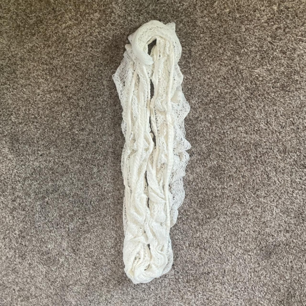 Rue 21 White Endless Scarf - Stylish, Versatile, Cozy